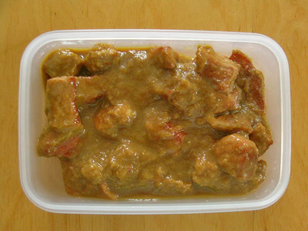 Curry picante de ruibarbo